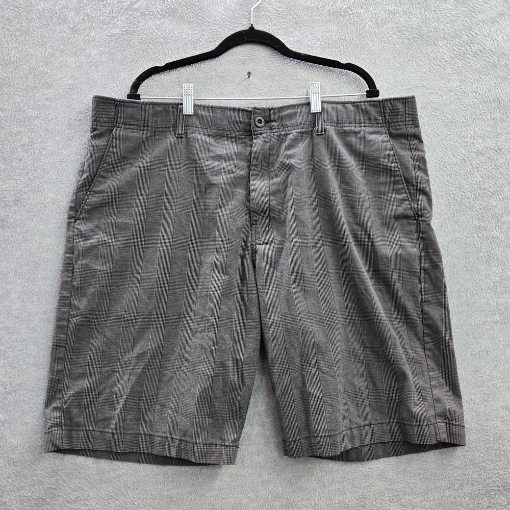 Dickies Men Shorts 42 Gray Bermuda Check Button 10" Inseam